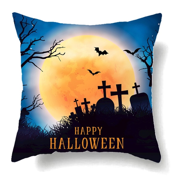 Set of 4 Trick & Treat Halloween Pillow Case Cover - Picture 6 of 12